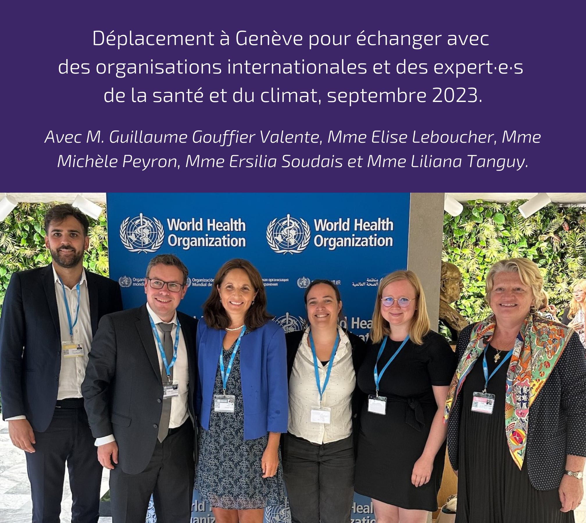 Délégation Genève septembre 2023