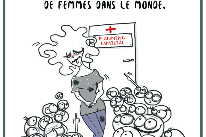 En dessin : la santé sexuelle et reproductive, un tabou pour encore bien trop de femmes dans le monde